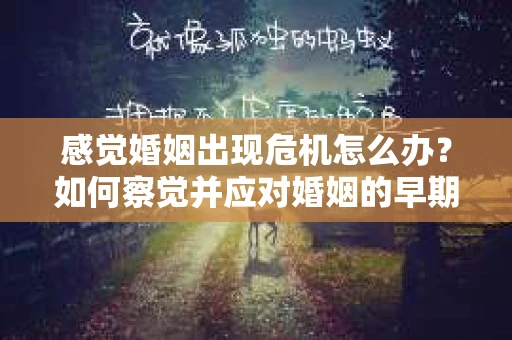 感觉婚姻出现危机怎么办？如何察觉并应对婚姻的早期危机信号