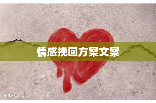 情感挽回方案文案