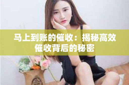 马上到账的催收：揭秘高效催收背后的秘密