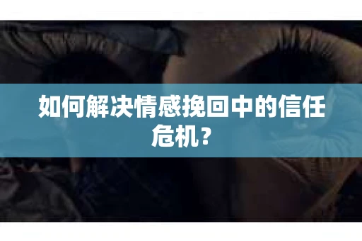 如何解决情感挽回中的信任危机？