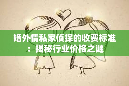 婚外情私家侦探的收费标准：揭秘行业价格之谜