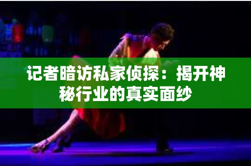 记者暗访私家侦探：揭开神秘行业的真实面纱