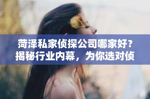 菏泽私家侦探公司哪家好？揭秘行业内幕，为你选对侦探