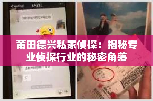 莆田德兴私家侦探：揭秘专业侦探行业的秘密角落