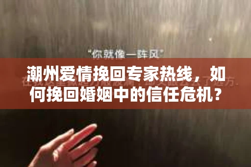 潮州爱情挽回专家热线，如何挽回婚姻中的信任危机？