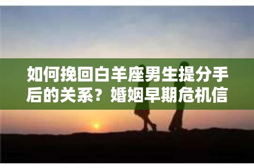 如何挽回白羊座男生提分手后的关系？婚姻早期危机信号的识别与应对