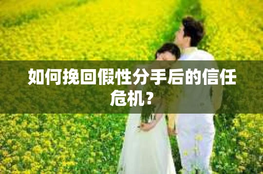 如何挽回假性分手后的信任危机？